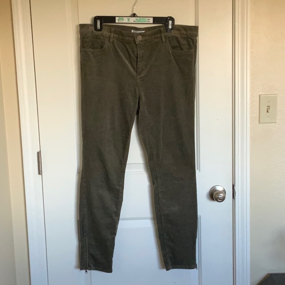 Loft Modern Skinny zip ankle cord